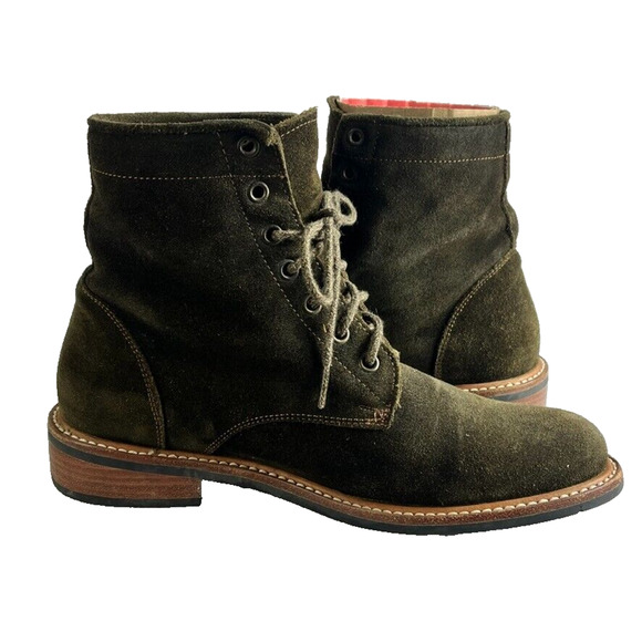 Nisolo Boot Mens 9.5 Brown Leather Suede Amalia All-Weather Lace Up Combat - Picture 7 of 12